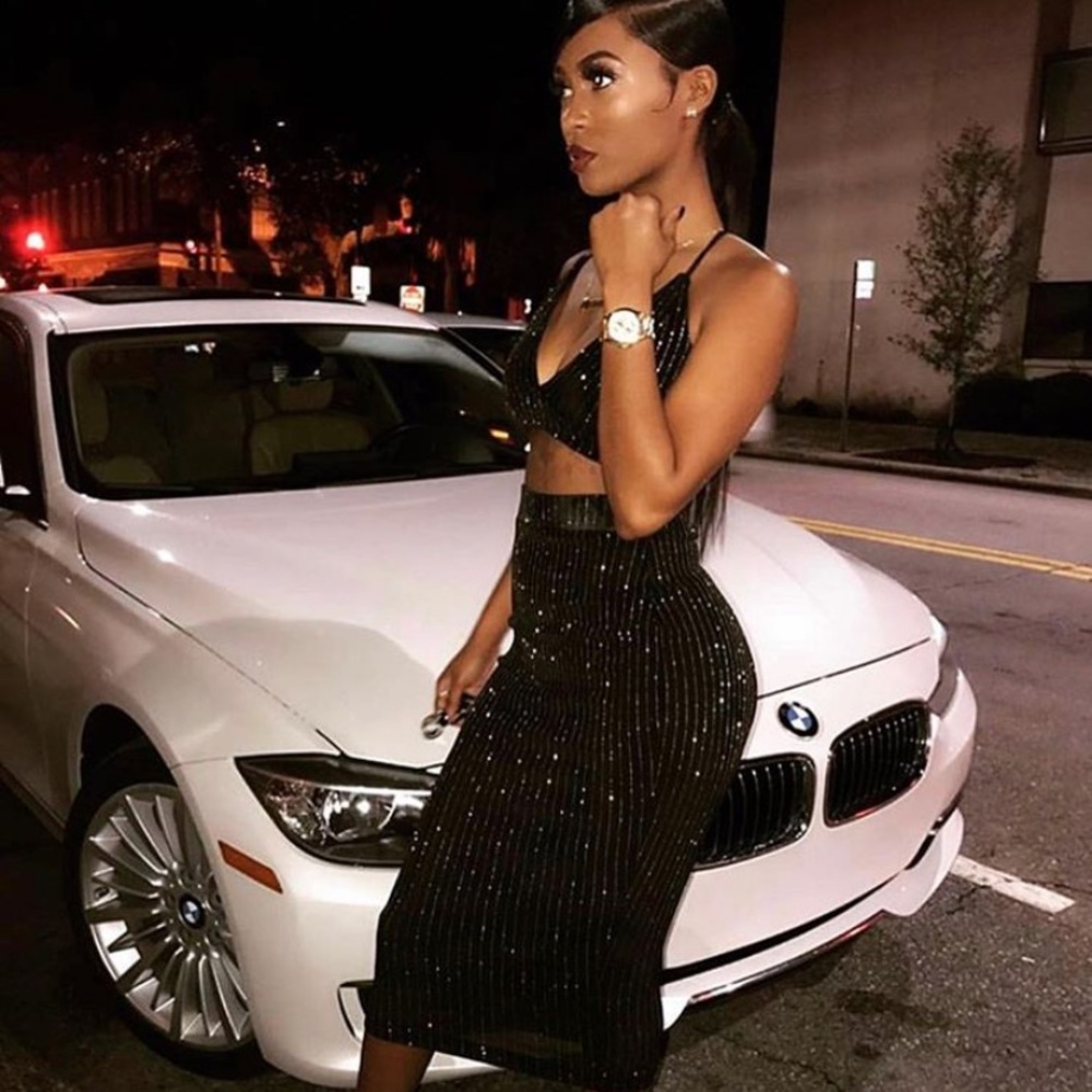 Black and gold two piece set